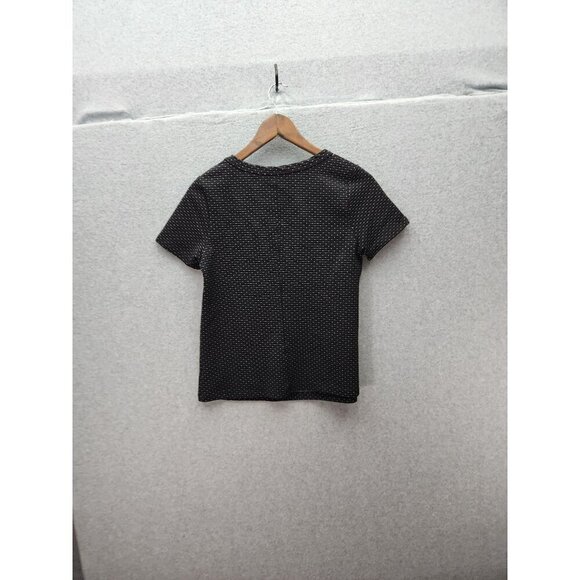 Eri + Ali Black Polka Dot Short Sleeve Blouse - Picture 4 of 4